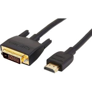 imageAmazon Basics HDMIA to DVI Male Adapter Cable BiDirectional 1080P GoldPlated 3 ft09 m Single Pack Black10 ft