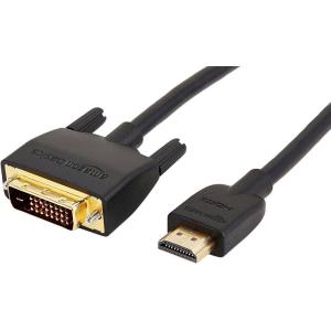 imageAmazon Basics HDMIA to DVI Male Adapter Cable BiDirectional 1080P GoldPlated 3 ft09 m Single Pack Black3 ft