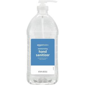 imageAmazon Basics Hand Sanitizer Original Scent Contains 62 Ethyl Alcohol 6760 Fl Oz Pack of 1 Previously Solimo676 Fl Oz Pack of 1