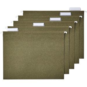 imageAmazon Basics Hanging File Folders 15Cut Tabs Letter Size Standard Green 50 Count per BoxStandard Green