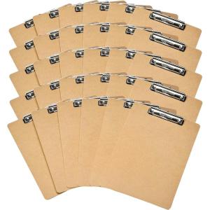 imageAmazon Basics Hardboard Office Clipboard 6Pack Brown30Pack
