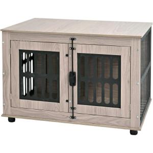 imageAmazon Basics Heavy Duty Dog Crate Furniture for Small to Medium Dogs Wooden Decorative Dog Kennel Cage Indoor with Safety Lock 385quot L x 268quot W x 256quot HM385Lx 268W x 256H