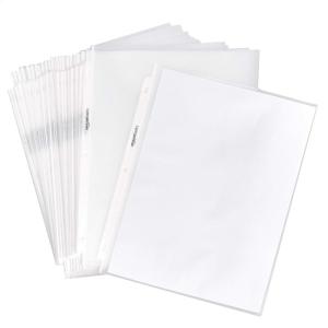 imageAmazon Basics Heavy Duty NonGlare Sheet Protector for Documents Clear 500Pack100  Pack
