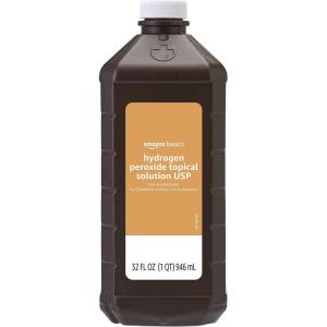 imageAmazon Basics Hydrogen Peroxide Topical Solution USP First Aid Antiseptic for Cuts Scrapes and Wound Disinfection Pack of 1 32 fl oz32 Fl Oz Pack of 1