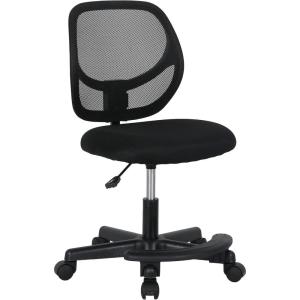 imageAmazon Basics Kids Adjustable Mesh LowBack Swivel Study Desk Chair with Footrest RedBlack