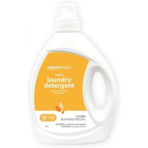 imageAmazon Basics Laundry Detergent Liquid Concentrated Fresh Scent 110 Loads 825 Fl Oz New PackagingFresh Scent