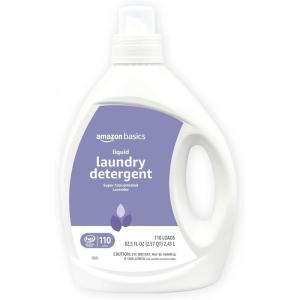 imageAmazon Basics Laundry Detergent Liquid Concentrated Fresh Scent 110 Loads 825 Fl Oz New PackagingLavender