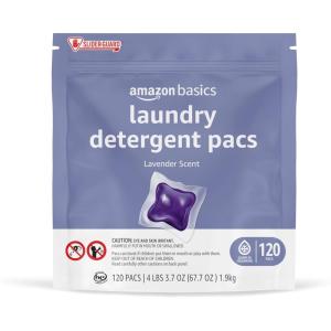imageAmazon Basics Laundry Detergent Pacs Fresh Scent 120 Count Previously SolimoLavender