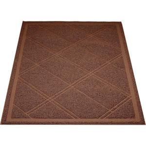 imageAmazon Basics LessMess Cat Litter Box Mat Unscented 24quot x 35quot GreyBrown