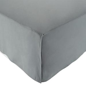 imageAmazon Basics Lightweight Pleated Bed Skirt Queen Bright White SolidDark Grey