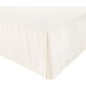 imageAmazon Basics Lightweight Pleated Bed Skirt Queen Bright White SolidOff White