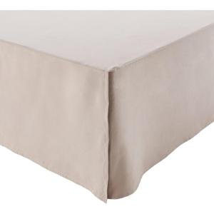 imageAmazon Basics Lightweight Pleated Bed Skirt Queen Bright White SolidTaupe