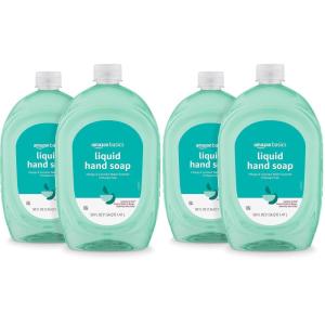 imageAmazon Basics Liquid Hand Soap Refill Mango ampamp Coconut Water Scent TriclosanFree 50 Fl Oz Pack of 250 Fl Oz Pack of 4