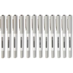 imageAmazon Basics Liquid Ink Rollerball Pens FineTip 07mm Black 12Pack 508 in x 047 in x 035 in
