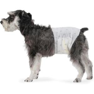 imageAmazon Basics Male Dog Diapers 30 Count XSmall Ultra Absorbent Disposable Wrap with Secure Fit Leakproof and ComfortableMedium Pack of 50