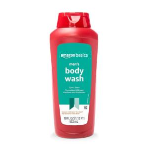 imageAmazon Basics Mens Soap Body Wash Sport Scent 18 Fluid Ounce Pack of 6Sport