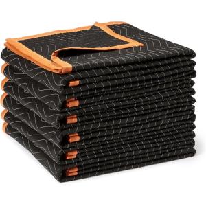 imageAmazon Basics Moving Blankets 72quot x 40quot Pack of 6 Black72Inch by 40Inch