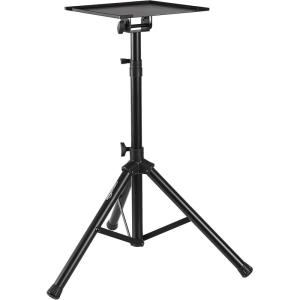 imageAmazon Basics Multi Purpose Height Adjustable Portable Tripod Stand for Workstation Music DJ Projector or Mixer Laptop Compatible Black