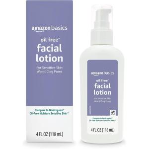 imageAmazon Basics Oilfree Facial Moisturizer for Sensitive Skin Fragrance Free 4 Fluid Ounce Previously SolimoWHITE