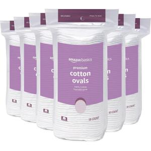 imageAmazon Basics Oval Premium Pads 300 Count 6 Packs of 50 Previously Solimo50 Count Pack of 6