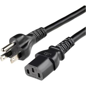 imageAmazon Basics PC Power Cord 12 feet AC Power Cord for Monitor Computer TV 3 Prong 18 AWG 125 Volts Black1Pack 1 Count