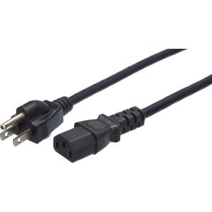 imageAmazon Basics PC Power Cord 12 feet AC Power Cord for Monitor Computer TV 3 Prong 18 AWG 125 Volts Black1Pack 24 Count