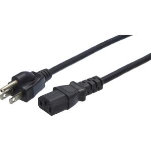 imageAmazon Basics PC Power Cord 12 feet AC Power Cord for Monitor Computer TV 3 Prong 18 AWG 125 Volts Black1Pack 32 Count