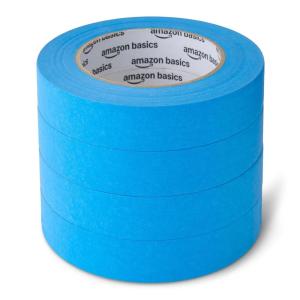 imageAmazon Basics Painters Tape 141quot x 60Yard 4 Rolls Blue094Inch x 60Yard