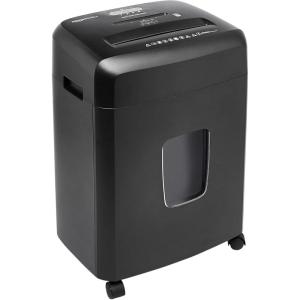 imageAmazon Basics Paper Shredder for Home and Office New Model 15Sheet Cross Cut CDCredit Card Shredder 6 Gallon Wastebasket Black