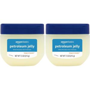 imageAmazon Basics Petroleum Jelly White Petrolatum Skin Protectant Unscented 375 oz 1Pack Previously Solimo75 Ounce Pack of 2