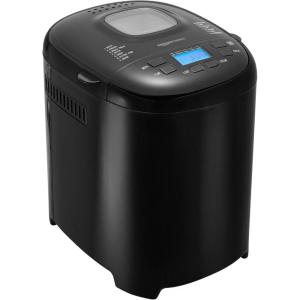 imageAmazon Basics Programmable Bread Maker 2 Pound NonStick Automatic Bread Making Machine 14 Settings for Breads Doughs GlutenFree Options and More LCD Display BlackBlack