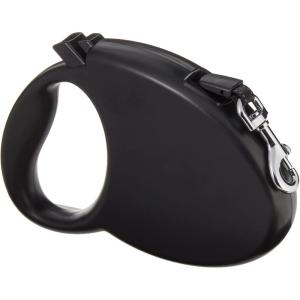 imageAmazon Basics Retractable Pet Leash for Dogs under 44 lbs Locking Mechanism Small  16ft BlackLarge  24ft