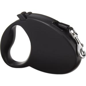 imageAmazon Basics Retractable Pet Leash for Dogs under 44 lbs Locking Mechanism Small  16ft BlackSmall  16ft