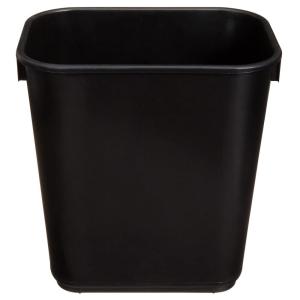 imageAmazon Basics Small Trash Can Rectangular Commercial Office Wastebasket 3 Gallon Pack Of 2 Black Previously AmazonCommercial brandBlack