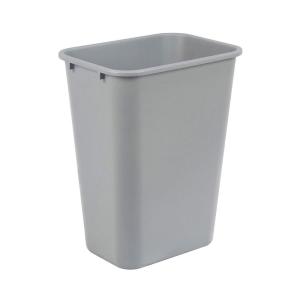 imageAmazon Basics Small Trash Can Rectangular Commercial Office Wastebasket 3 Gallon Pack Of 2 Black Previously AmazonCommercial brandGrey