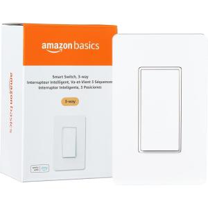 imageAmazon Basics Smart Dimmer Switch 3Way Works with Alexa Only 24 GHz WiFi No Hub Required White3Way
