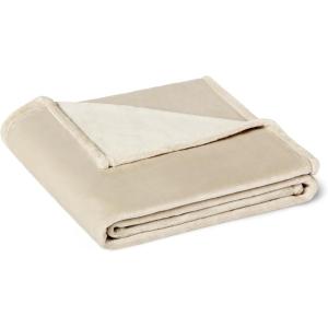 imageAmazon Basics Soft Fleece Throw Blanket Lightweight Cozy Blanket for Couch ampamp Sofa 50 x 60 Inches BrownBeige