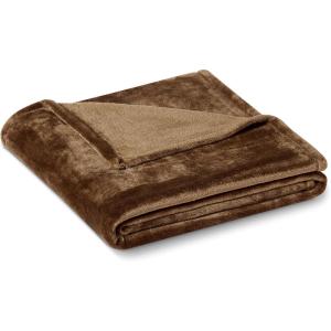 imageAmazon Basics Soft Fleece Throw Blanket Lightweight Cozy Blanket for Couch ampamp Sofa 50 x 60 Inches BrownBrown