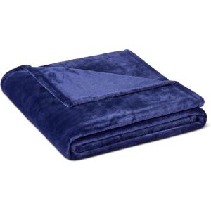 imageAmazon Basics Soft Fleece Throw Blanket Lightweight Cozy Blanket for Couch ampamp Sofa 50 x 60 Inches BrownNavy