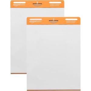 imageAmazon Basics Sticky Easel Pads for Presentations 25 x 30 Inch White 2 Count2 Count