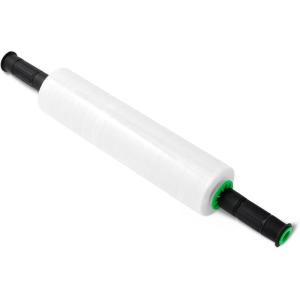 imageAmazon Basics Stretch Wrap Stretch Film Roll Clear 15quot x 1000 ft 1 Roll With 2 Handles