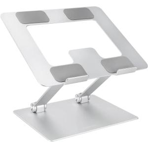 imageAmazon Basics Sturdy and Portable Ergonomic Laptop Stand for Desk Adjustable Riser Fits all Laptops and Notebooks up to 173 Inch Silver 10 x 87 x 6 in10 x 87 x 6 in
