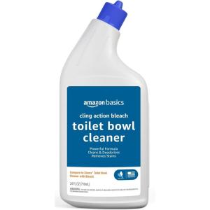 imageAmazon Basics Toilet Bowl Cleaner with Cling Action Formula Bleach Fresh Scent 24 Fl Oz Pack of 224 Fl Oz Pack of 1