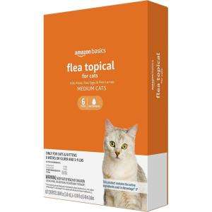 imageAmazon Basics Topical Flea Treatment for Medium Cats 59 Pounds 4 Count Previously Solimo6 Count