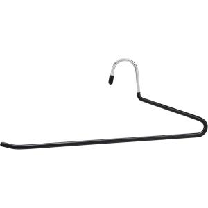 imageAmazon Basics TrouserSlack Hangers Easy Slide Organizers 30Pack Metal Rubber BlackSilver30Pack