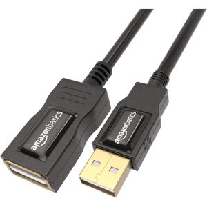 imageAmazon Basics USBA 20 Extension Cable Male to Female 480Mbps Transfer Speed 98 Foot Black2Pack