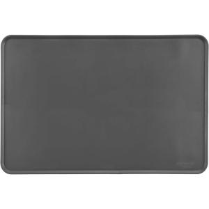 imageAmazon Basics Waterproof AntiSlip Silicone Cat ampamp Dog Food Mat Pet Mats with Raised Edges for Food and Water Bowl to Protect Floors 185 x 115 Inches Gray SolidGrey
