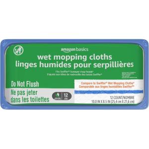 imageAmazon Basics Wet Mopping Cloth Refills 24 Count Fits Swiffer Sweeper Mop HeadsWet Mopping Cloth Refills