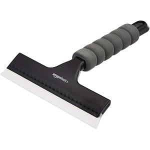 imageAmazon Basics Window Squeegee with Handle for Car Windows Glass Mirror BlackWith Handle