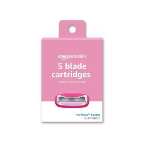 imageAmazon Basics Womens 5 Blade Razor Blades Refills Fits Amazon Basics FITS System ampamp Venus Handles 6 Cartridges Pack of 16 Refills